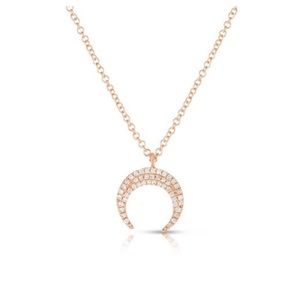 Ring Concierge 14k Gold Mini Moon Diamond Necklace